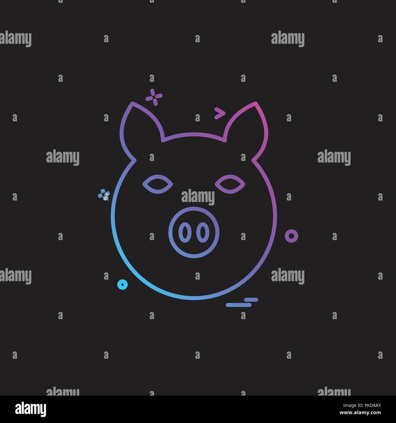 Pig icon design vector Stock Vector Image & Art - Alamy