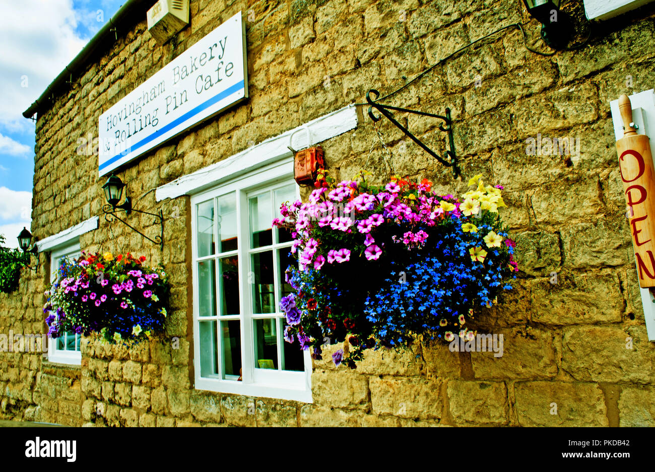 Bakery and Rolling Pin Cafe, Hovingham, North Yorkshire, England Stock