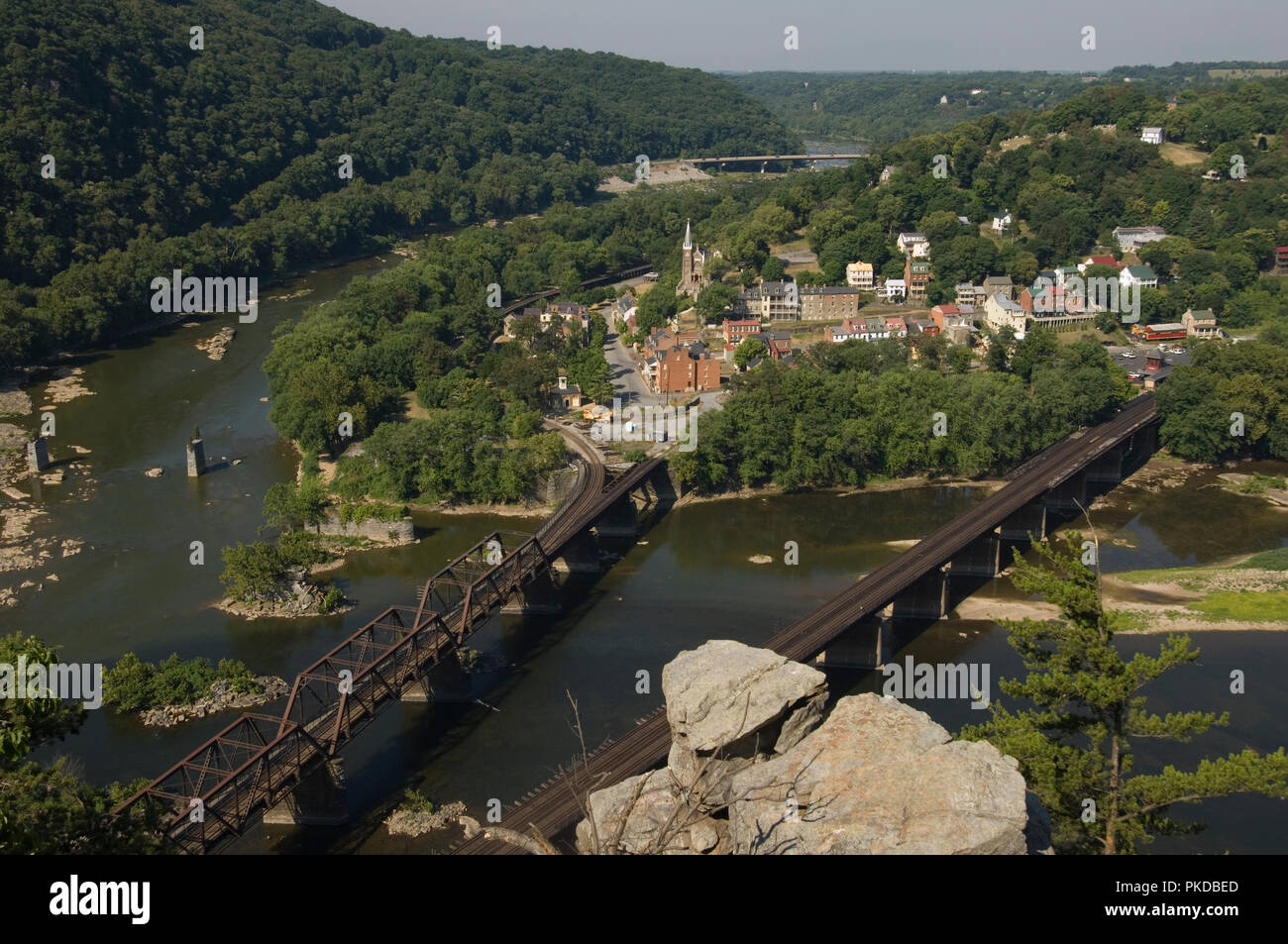 A view of Harpers Ferry National Historical Park from Maryland Heights