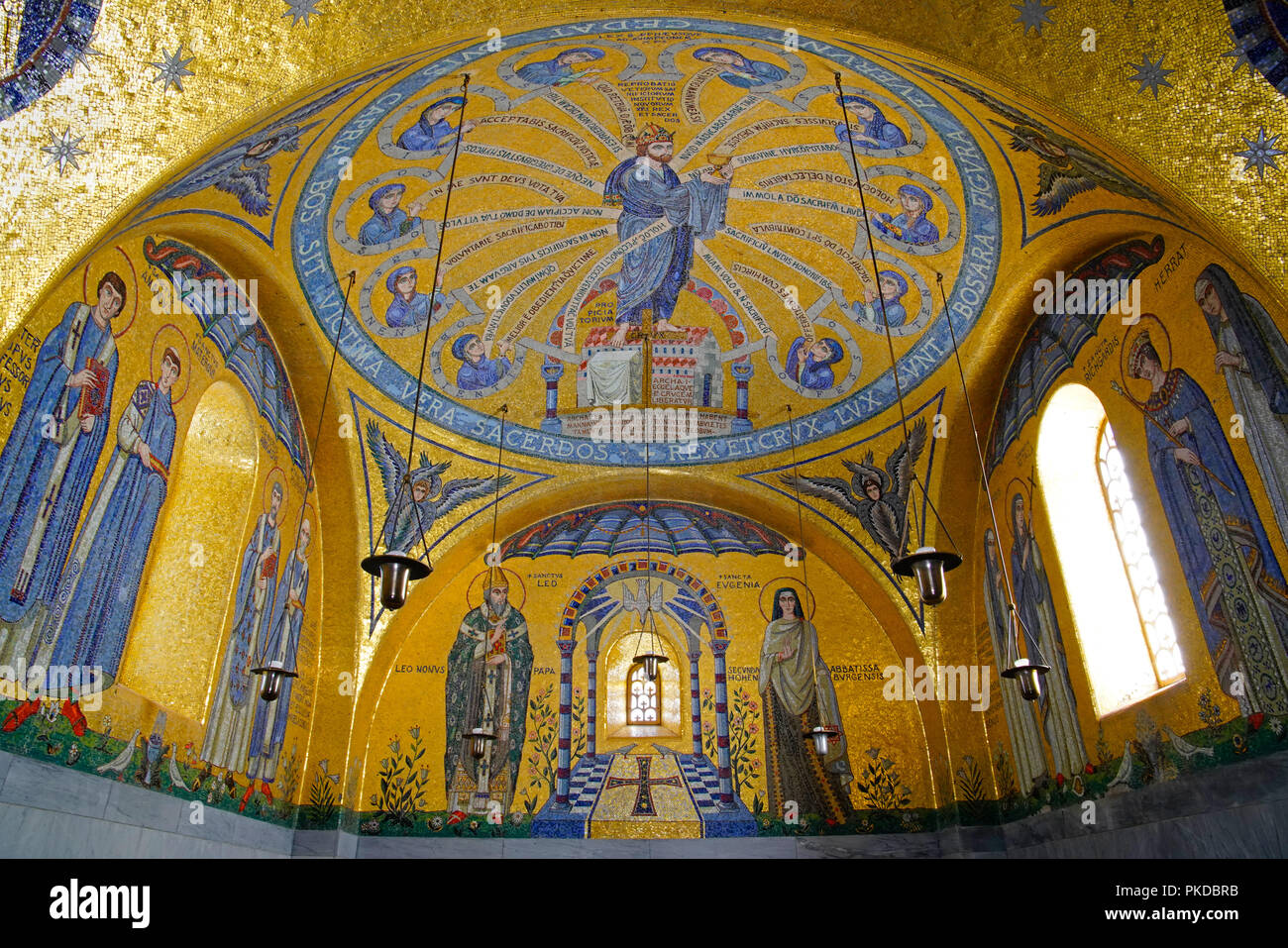 The Chapel Of Tears at Mont Sainte-Odile Abbey in the Vosges Mountains in Alsace in France. Stock Photo