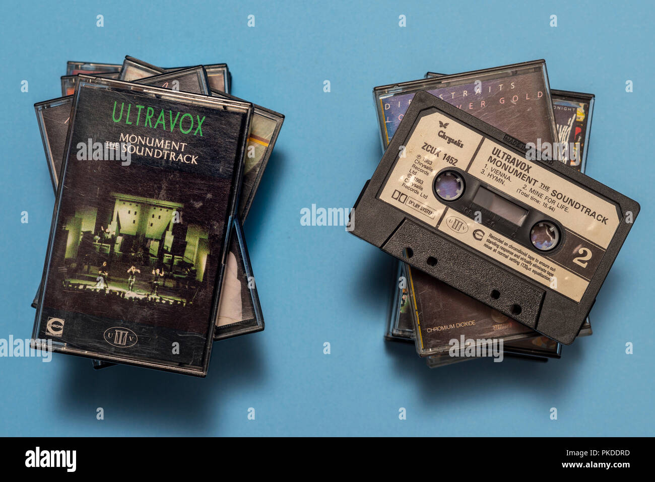 compact audio cassette of Ultravox, Monument soundtrack album with art work. Stock Photo