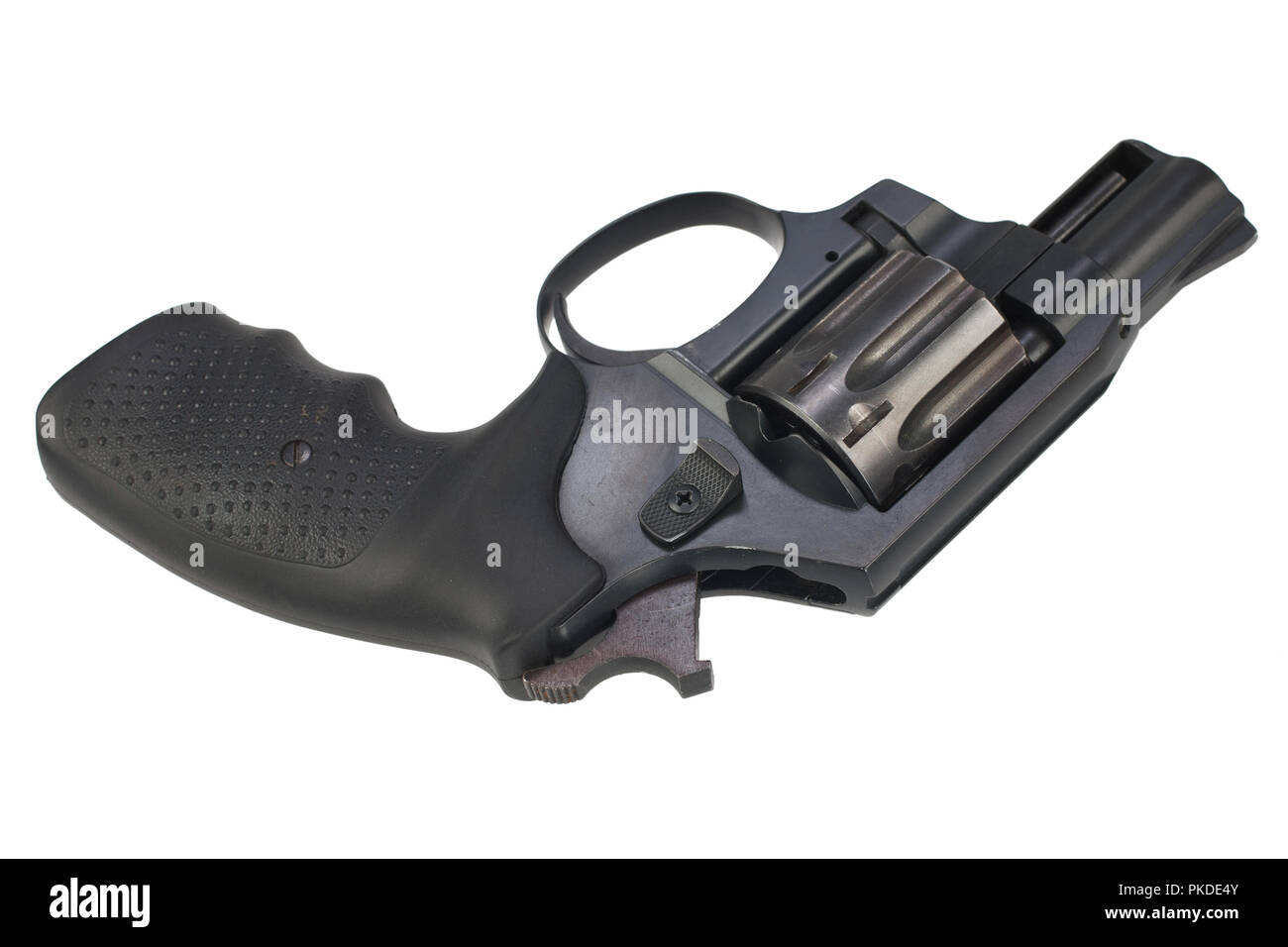 Revolver gun isolated on white background Stock Photo - Alamy