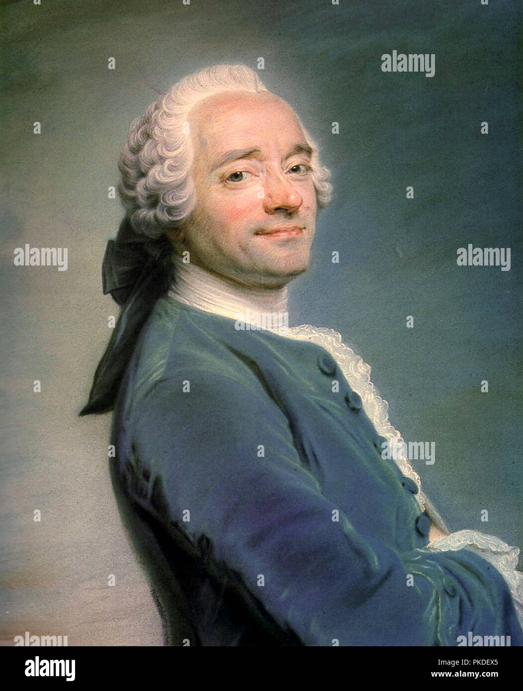 Maurice Quentin de La Tour, self portrait Maurice Quentin de La Tour (1704 – 1788) French Rococo portraitist Stock Photo