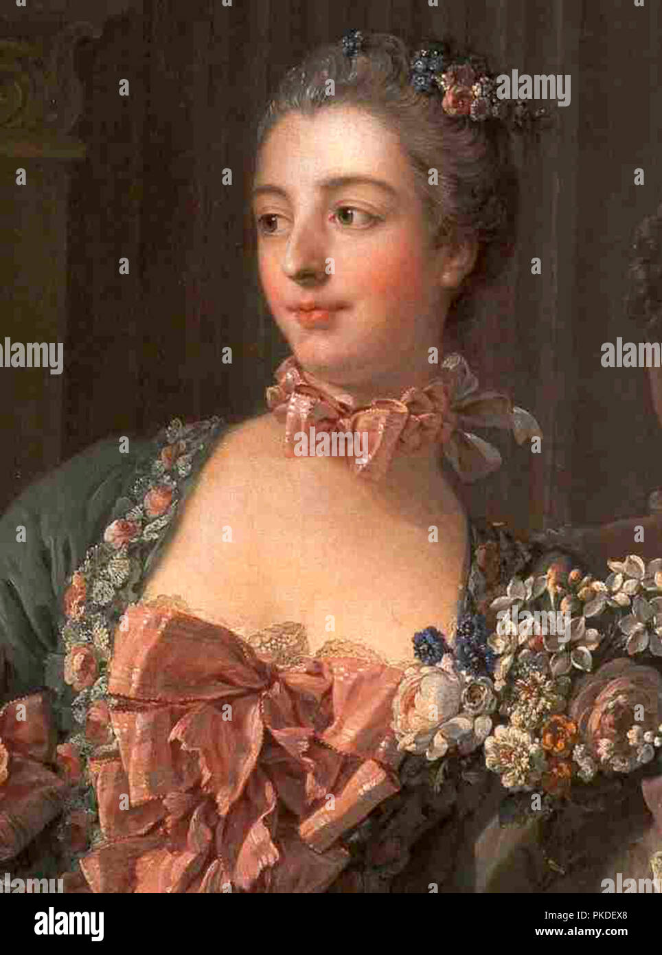 Jeanne Antoinette Poisson, Marquise de Pompadour, Jeanne Antoinette Poisson, Marquise de Pompadour (1721 – 1764), Madame de Pompadour, member of the French court and the official chief mistress of Louis XV from 1745 to 1751, Stock Photo