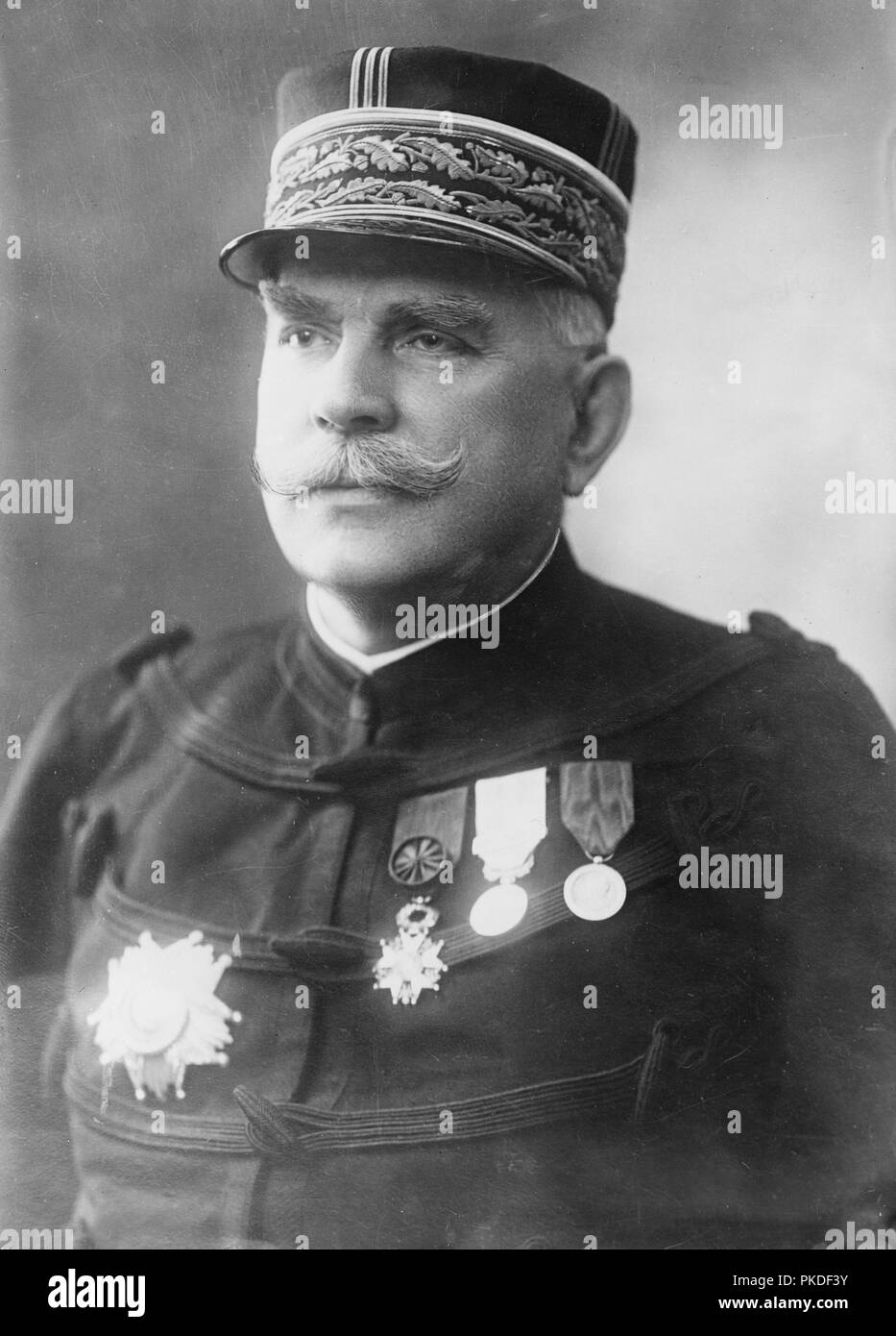 Marshal Joseph Jacques Césaire Joffre (1852 – 1931), French general who served as Commander-in-Chief of French forces on the Western Front from the start of World War I until the end of 1916. Stock Photo