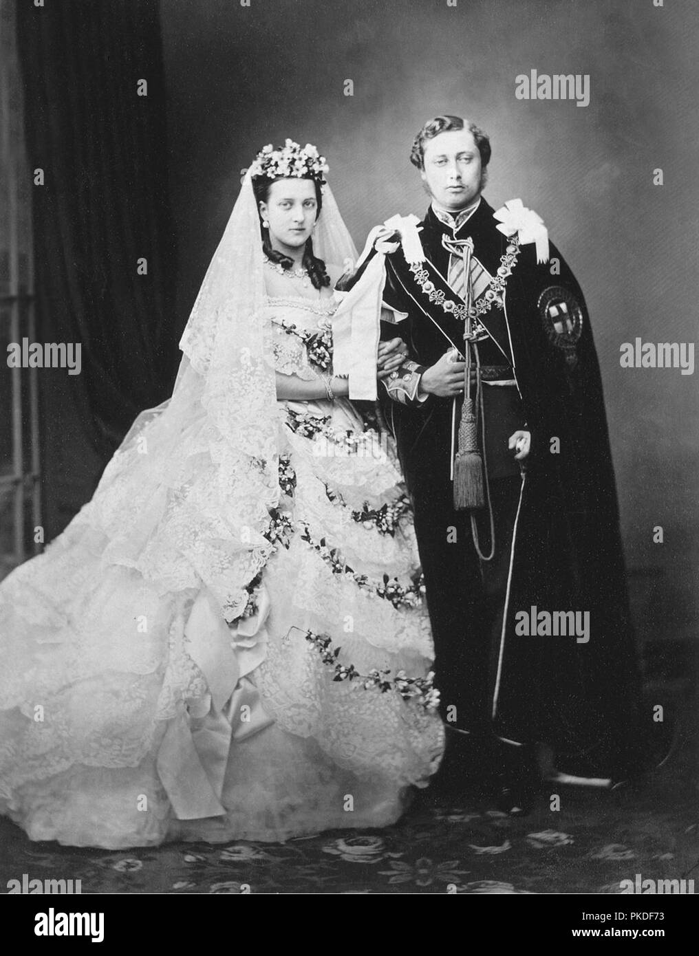 The wedding of Albert Edward, Prince of Wales (later King Edward VII), and Alexandra of Denmark, London, 1863 Stock Photo