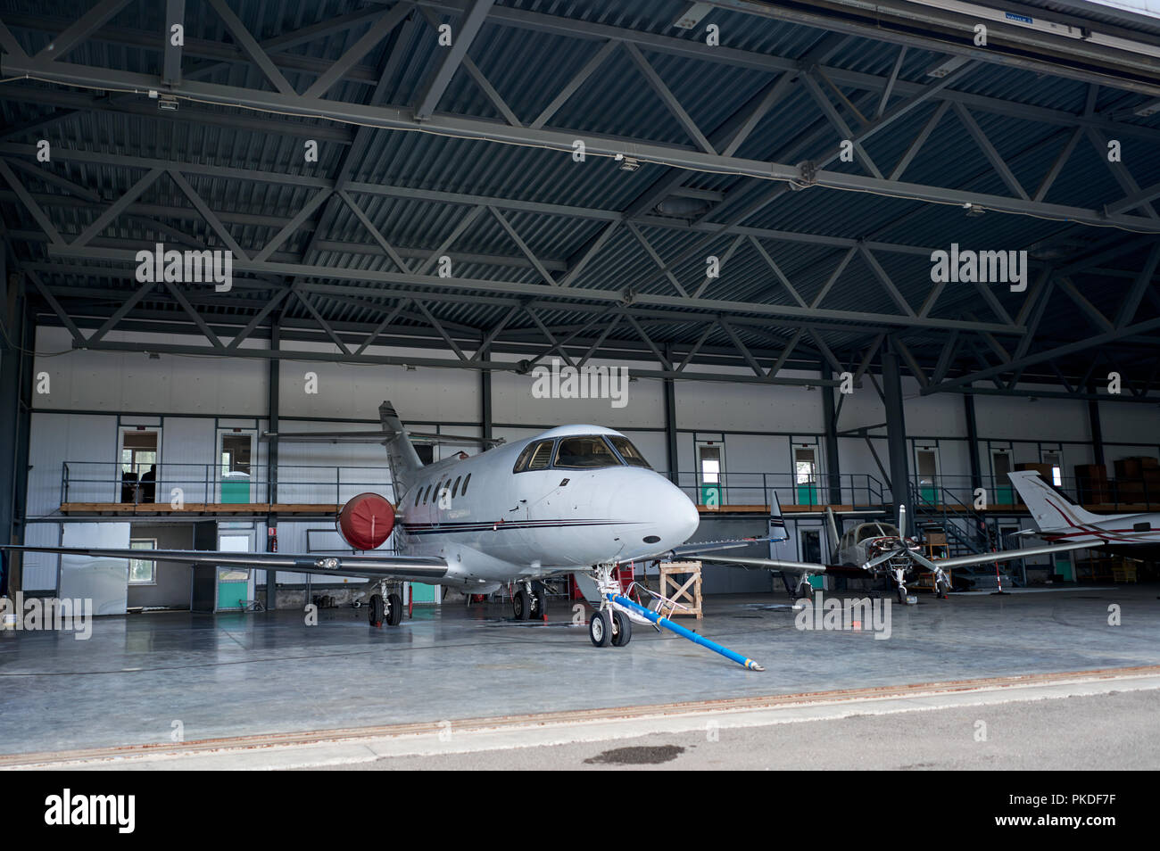 private jet on the runway Stock Photo Alamy