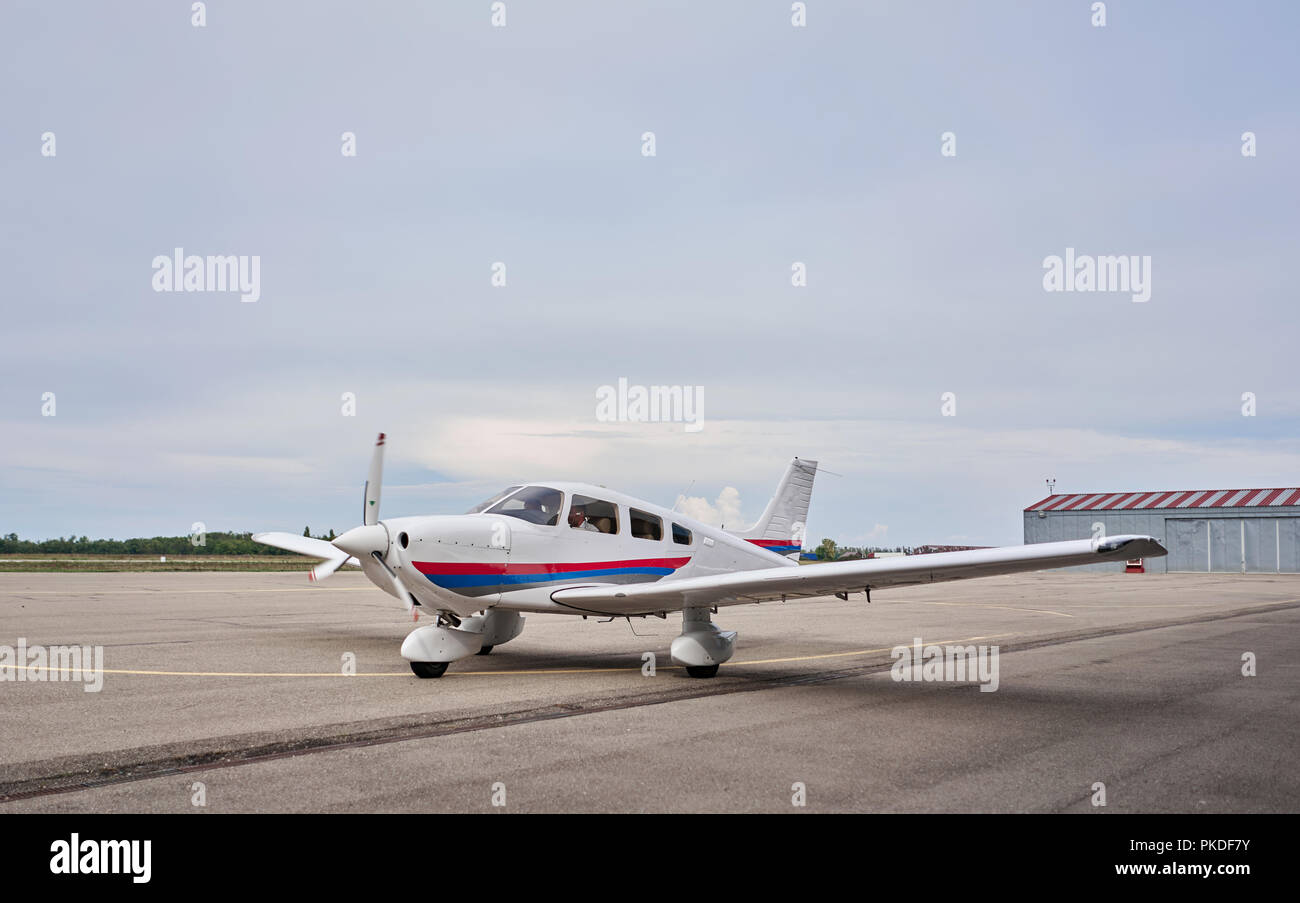 private jet on the runway Stock Photo Alamy
