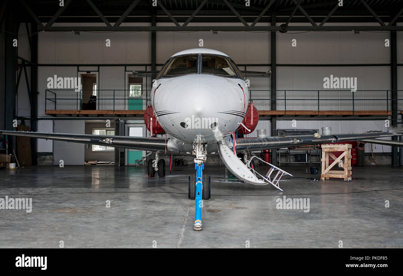 private jet on the runway Stock Photo Alamy