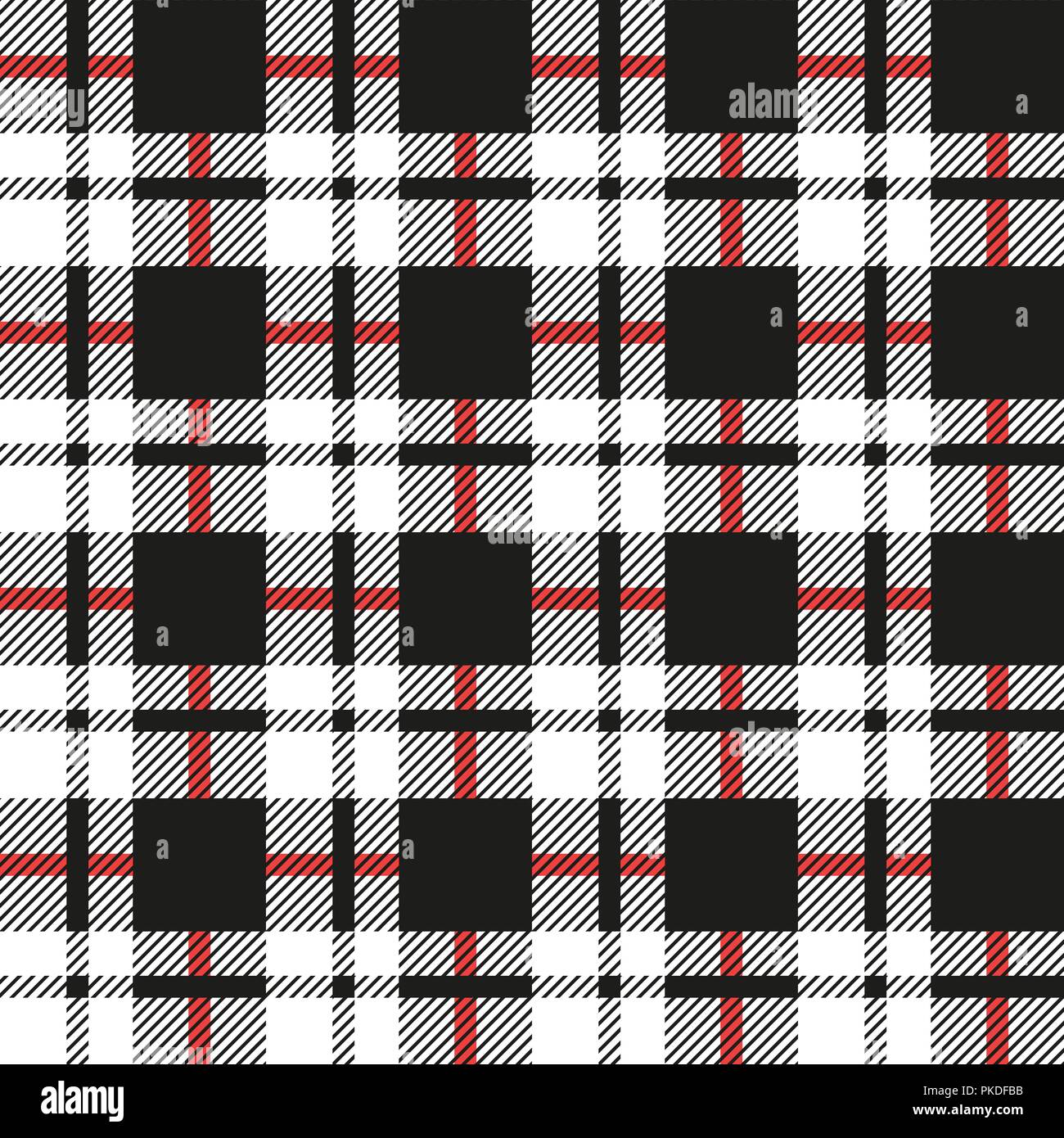 Black and White Tartan Plaid Scottish Pattern eps 10 Stock Vector Image ...