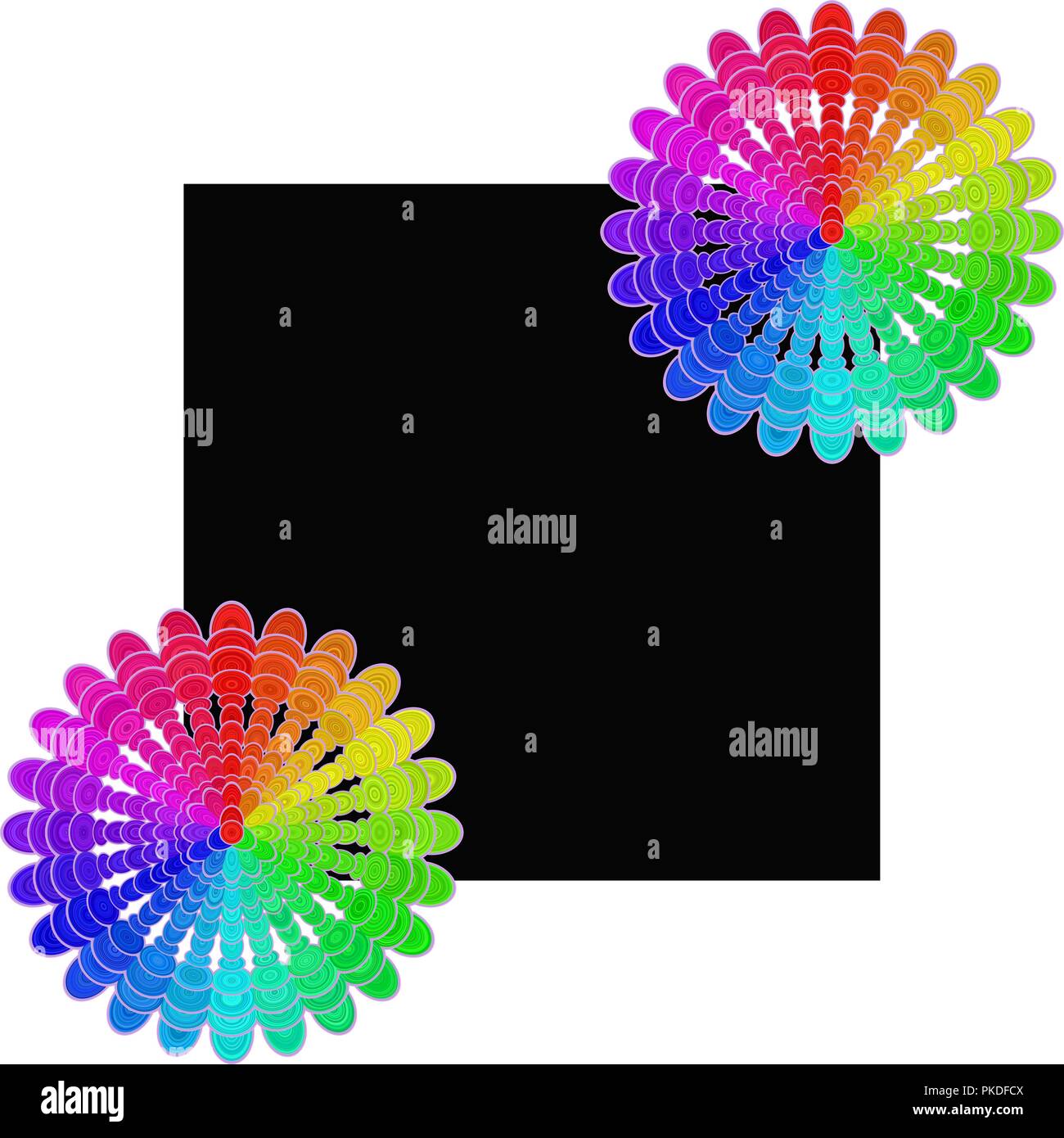 Colorful abstract floral mandala background - vector digital art Stock ...