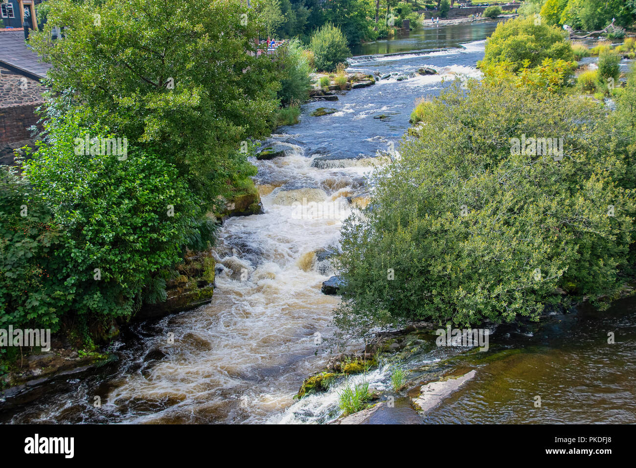 Scenic view of the river Dee at Llangollen in Wales Stock Photo Alamy