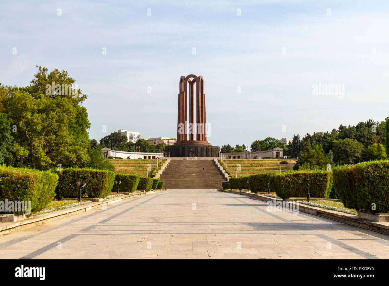 The Nation's Heroes Memorial, Carol Park, site of the Tomb of the Unknown Soldier, Bucharest, Romania. Stock Photo