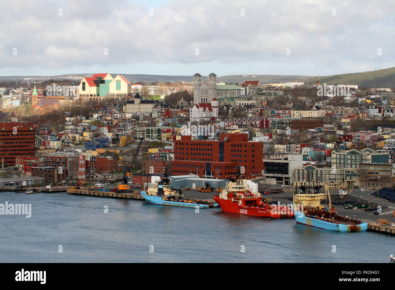 Street scenes of the city of St. John's, and St . John's Harbour, Newfoundland, Canada Stock Photo