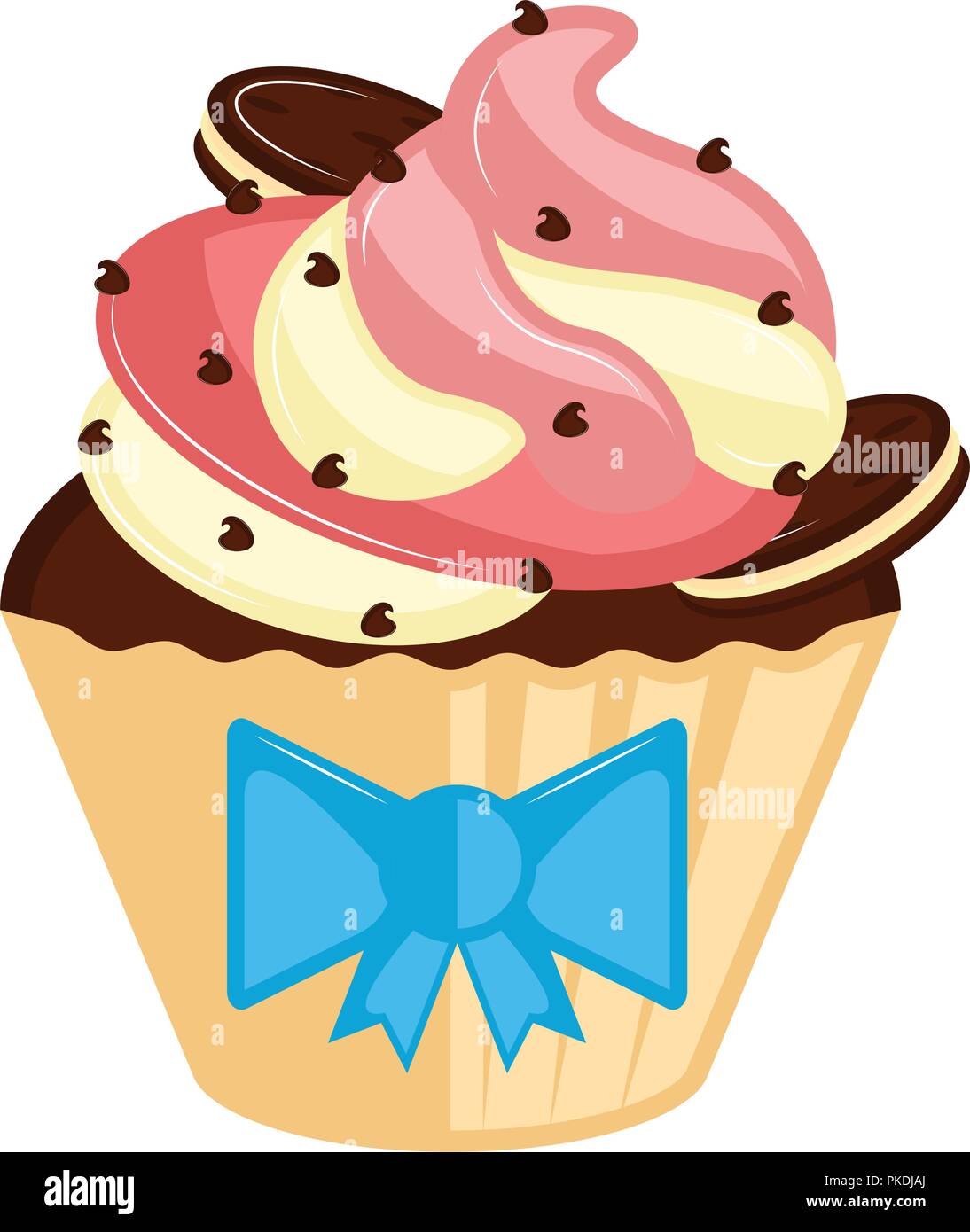 Isolated colored cupcake icon Stock Vector Image & Art - Alamy