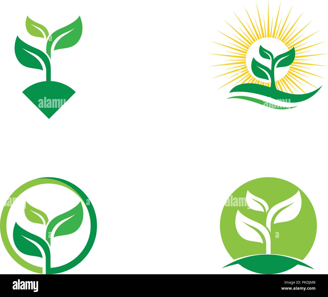 Logos of green Tree leaf ecology nature element vector Stock Vector ...