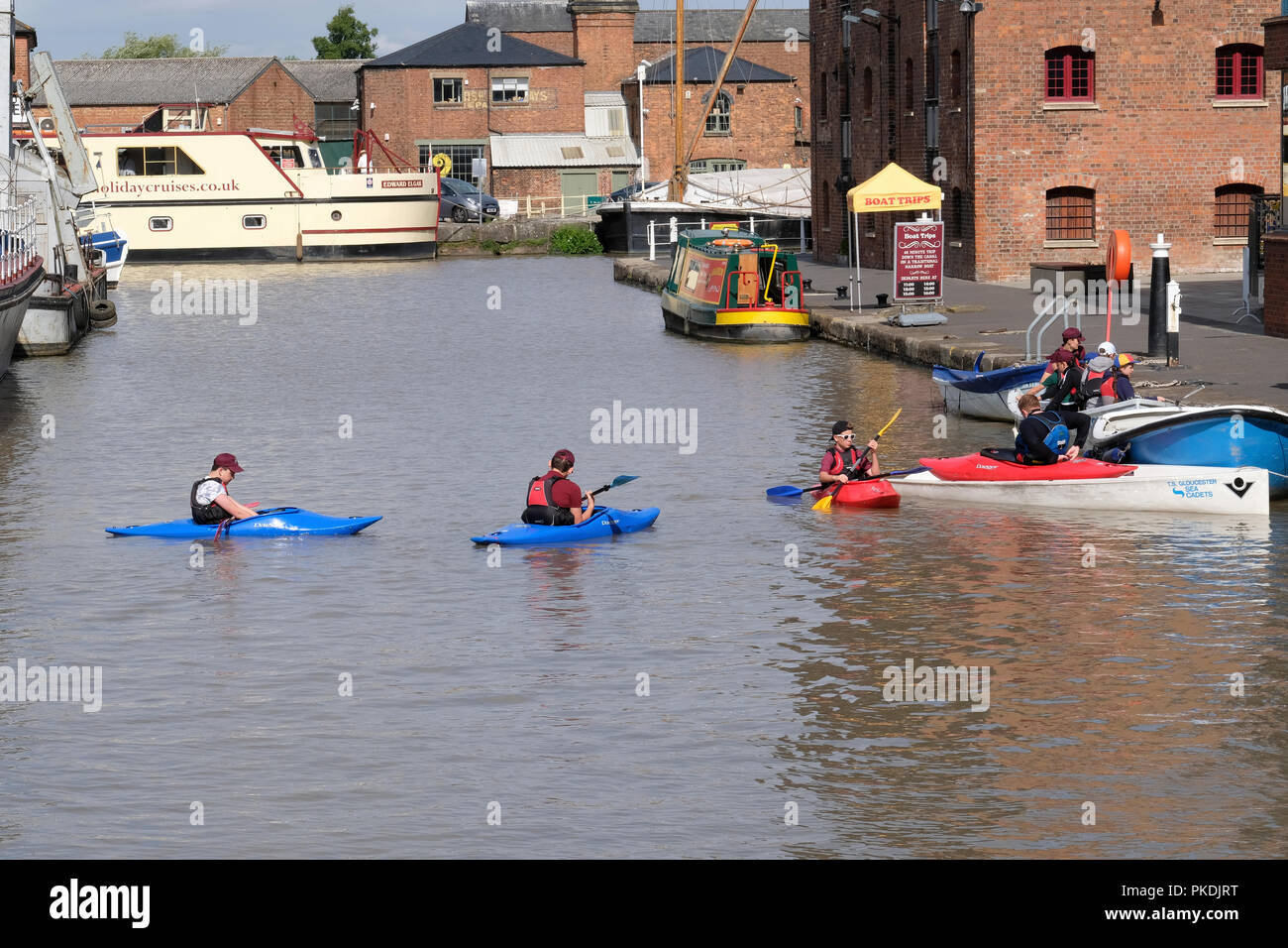 Boating in the Barge Arm of Gloucester Docks Stock Photo Alamy
