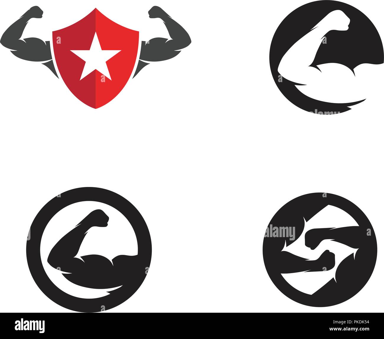 Vector object and Icons for Sport Label, Gym Badge, Fitness Logo Design ...