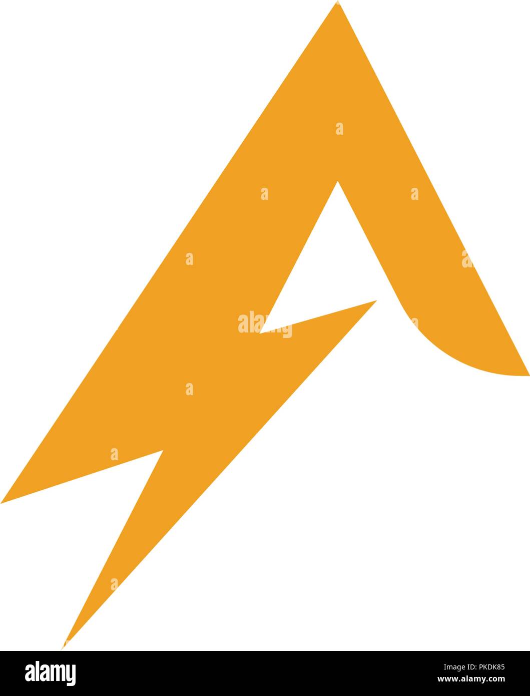 A Letter Lightning Logo Template vector icon illustration design Stock ...