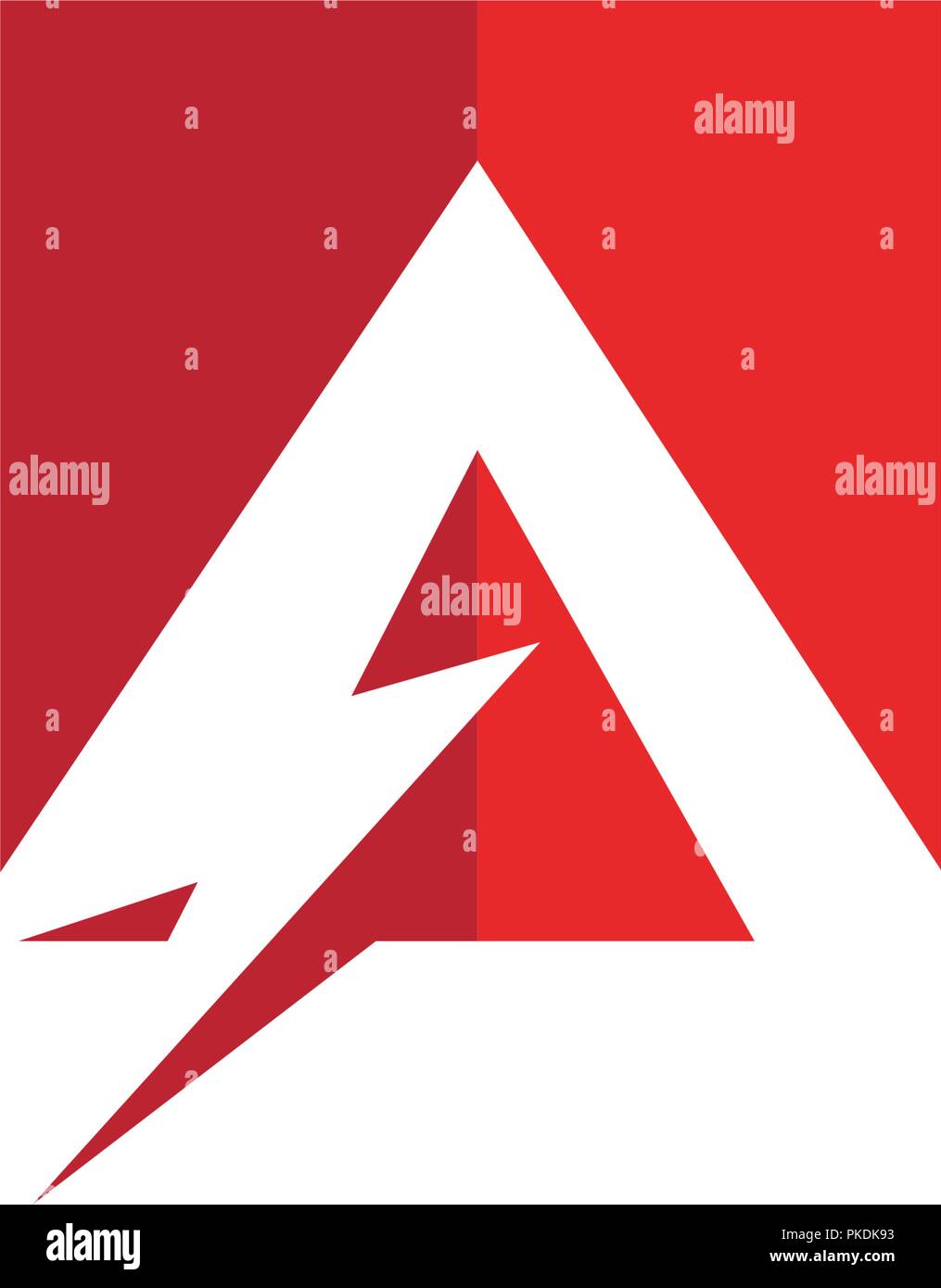 A Letter Lightning Logo Template vector icon illustration design Stock ...