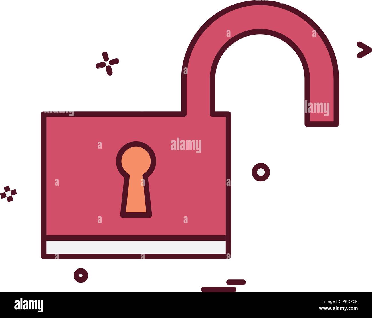 Lock icon design vector Stock Vector Image & Art - Alamy