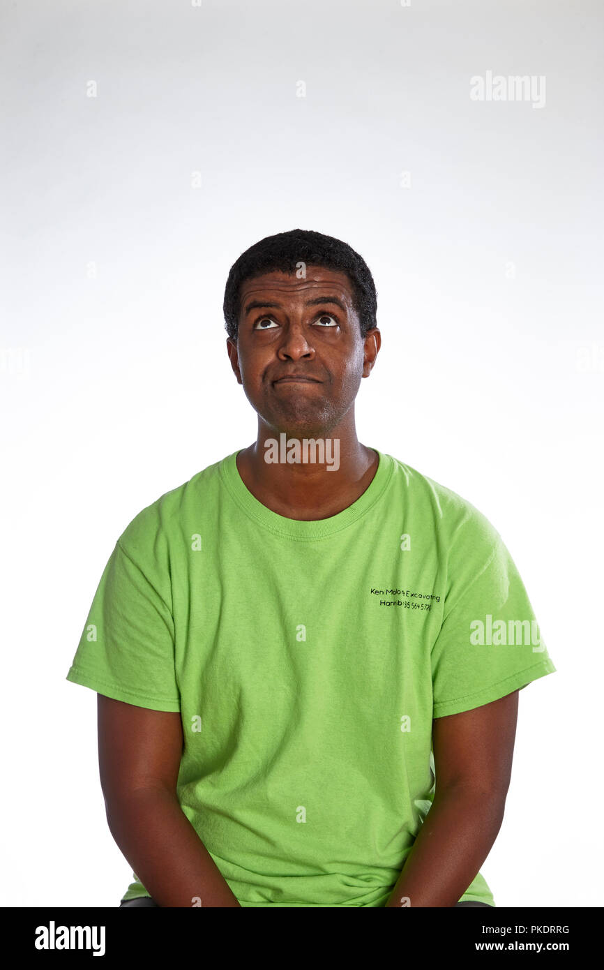 black man making faces Stock Photo