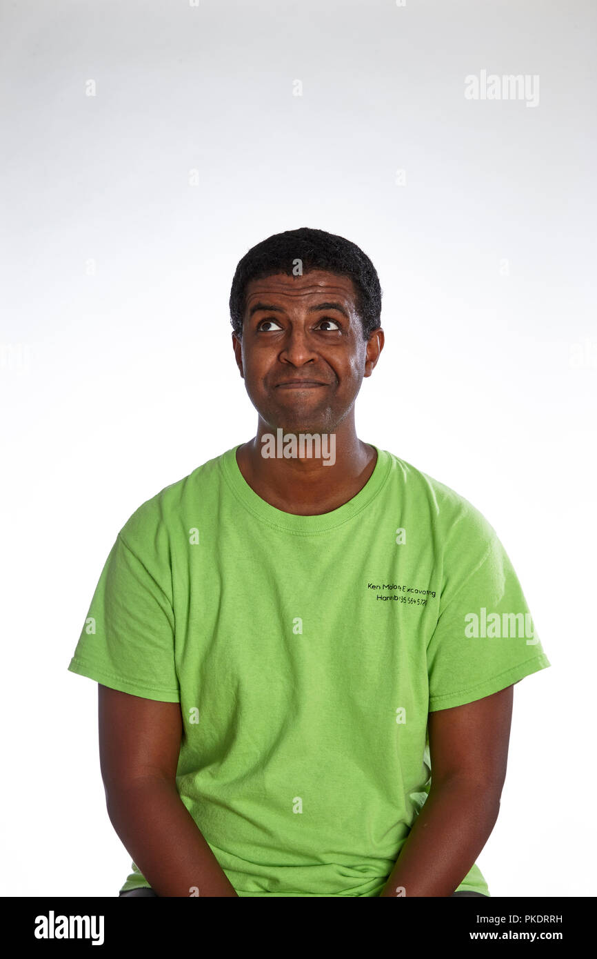 black man making faces Stock Photo