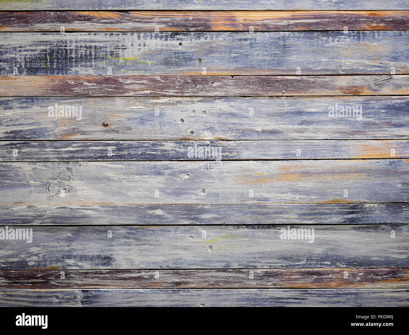 HyperFocal technique on blue and purple wood Stock Photo
