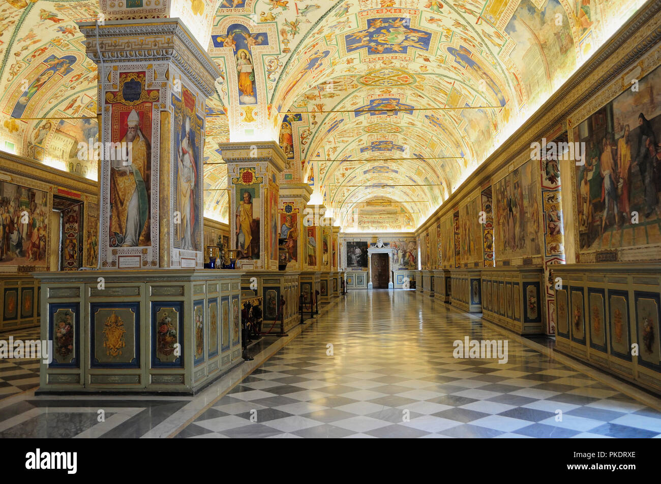 Italy, Lazio, Rome, Vatican City, Vatican Museums, Vatican library. Stock Photo