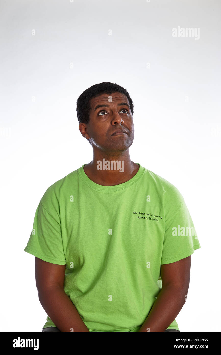 black man making faces Stock Photo