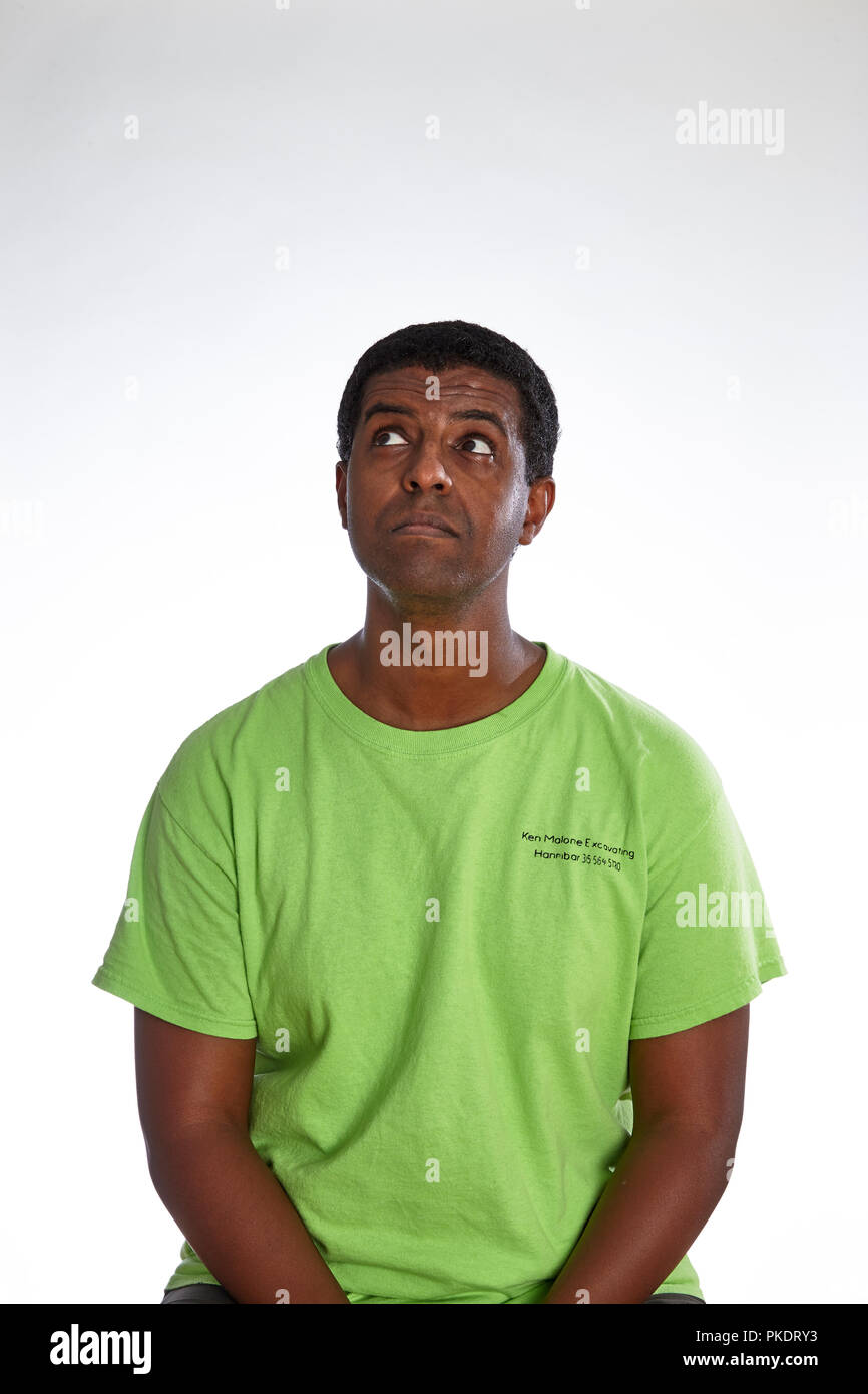 black man making faces Stock Photo
