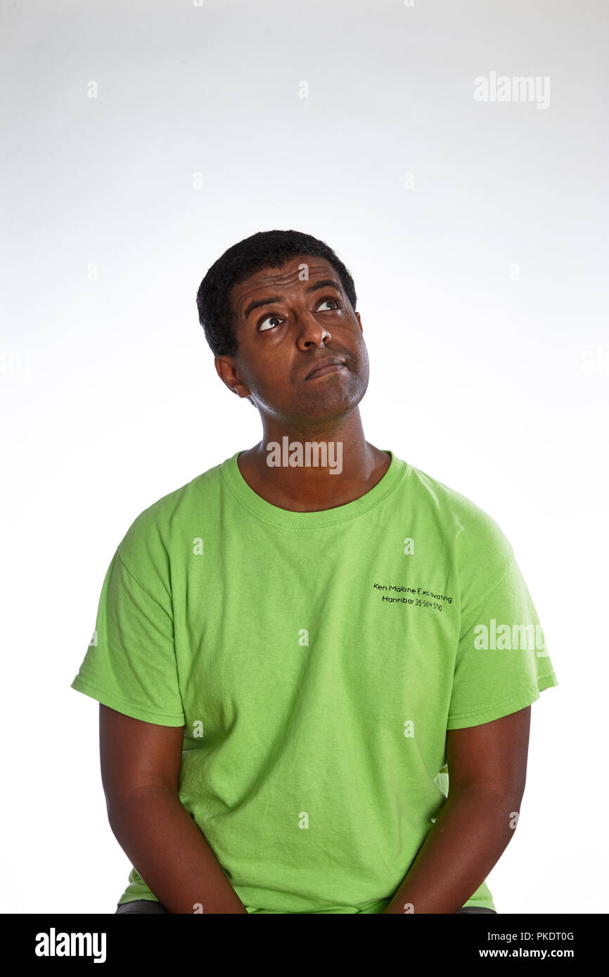 black man making faces Stock Photo