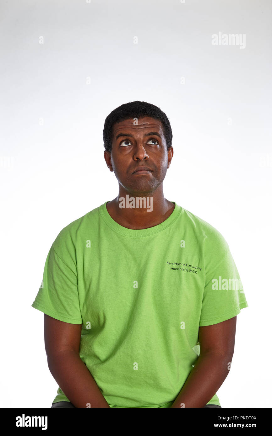 black man making faces Stock Photo