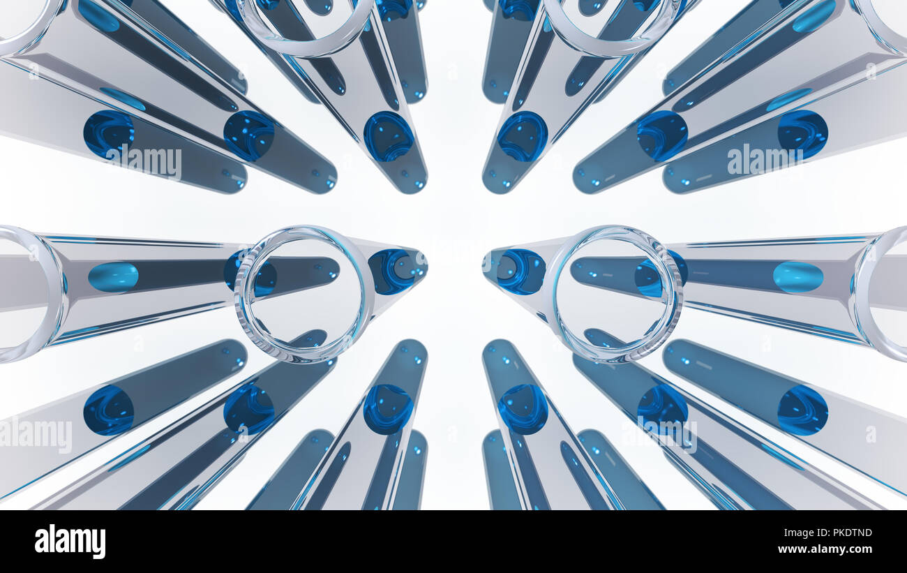 Glass laboratory test tubes from below Stock Photo - Alamy