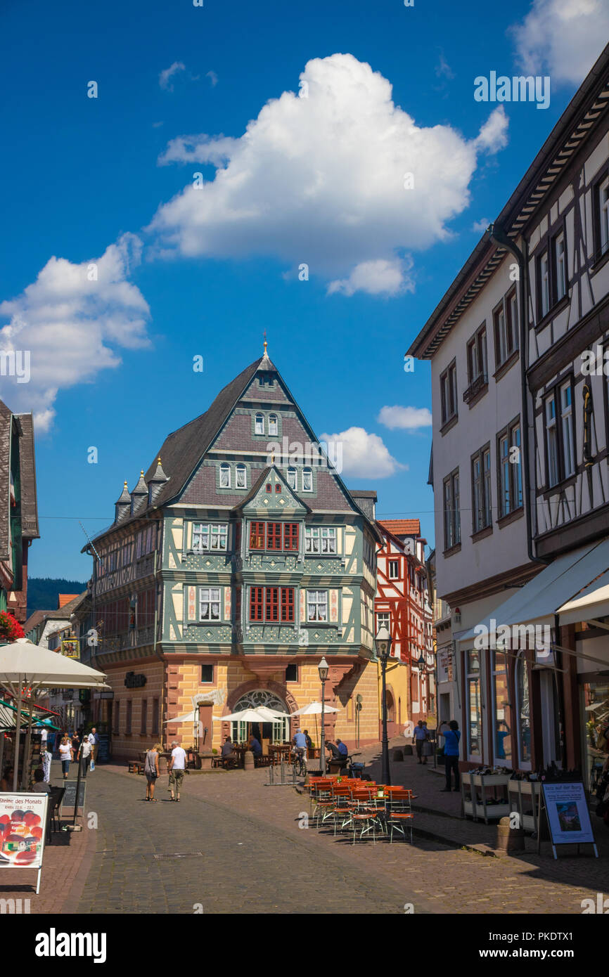 Zum Riesen (The Giant) is a hotel in Miltenberg, Germany and is one of the oldest hotels in the country, dating back to at least 1411 Stock Photo