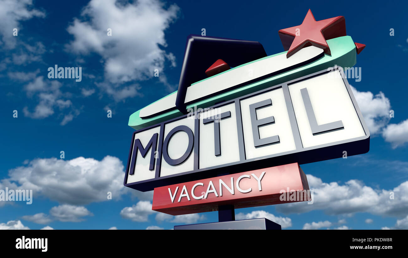 Vintage sign of a motel Stock Photo