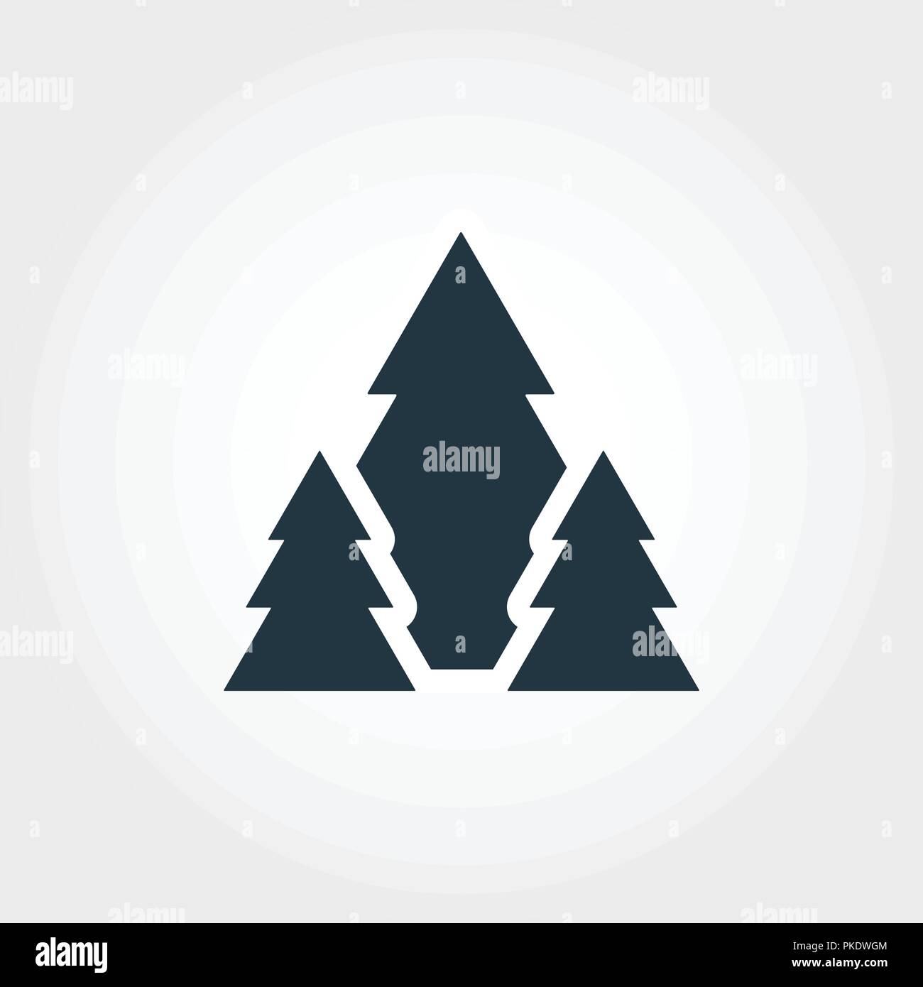 Forest icon. Monochrome style design from collection. UI. Pixel perfect ...