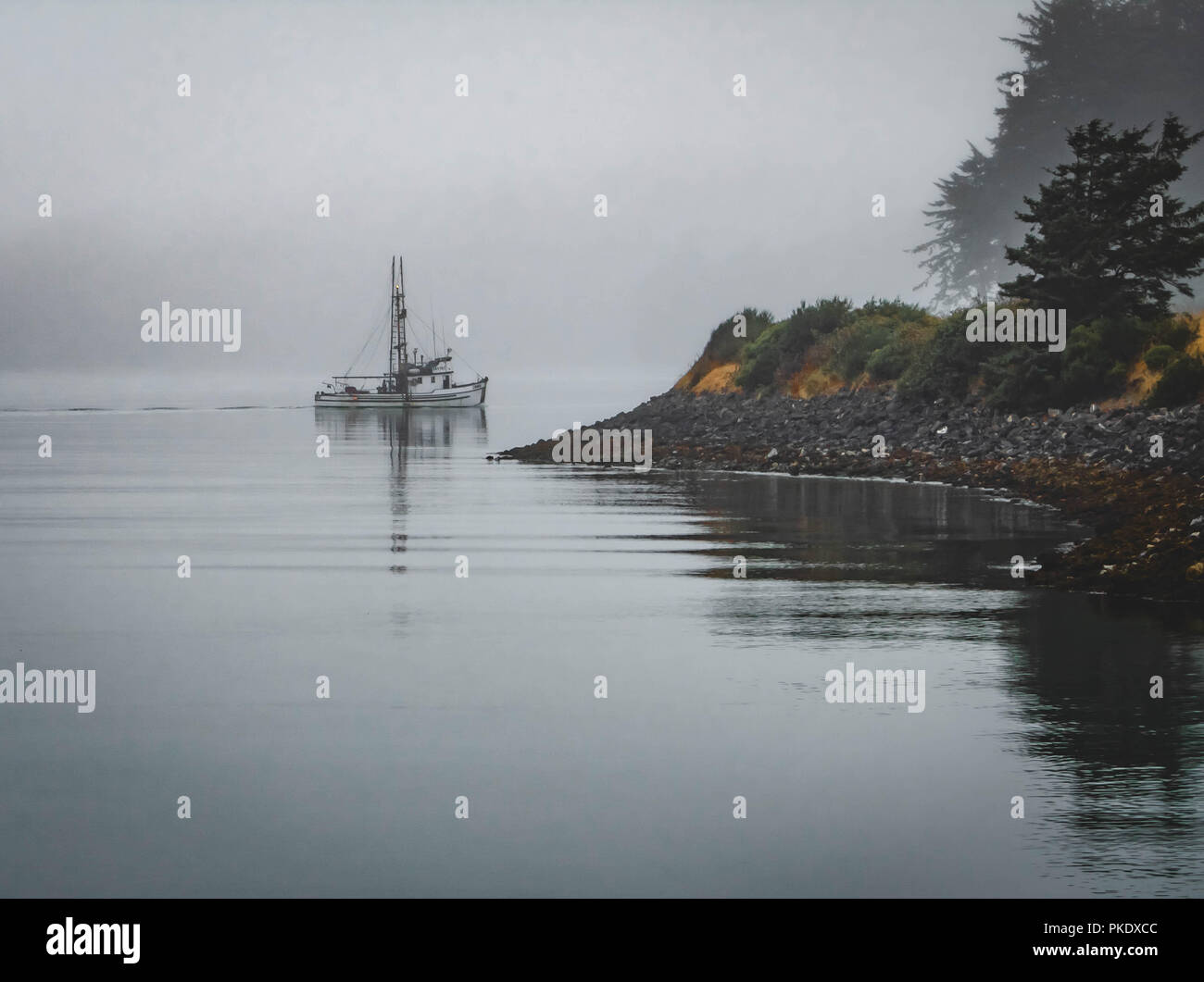 Winchester bay Oregon Marina Stock Photo Alamy