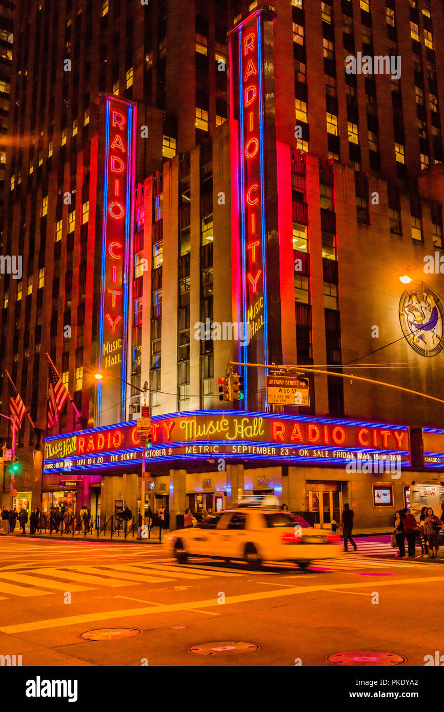 Radio City Music Hall Rockefeller Center Manhattan New York, New York, USA  Stock Photo - Alamy