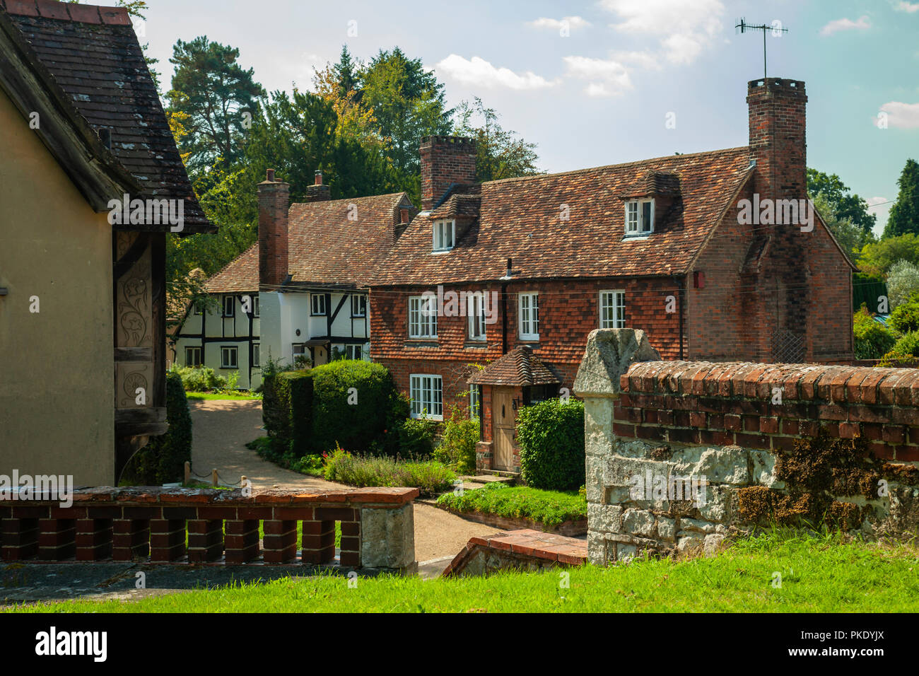 Late summer afternoon in Godstone village, Surrey, England. Stock Photo