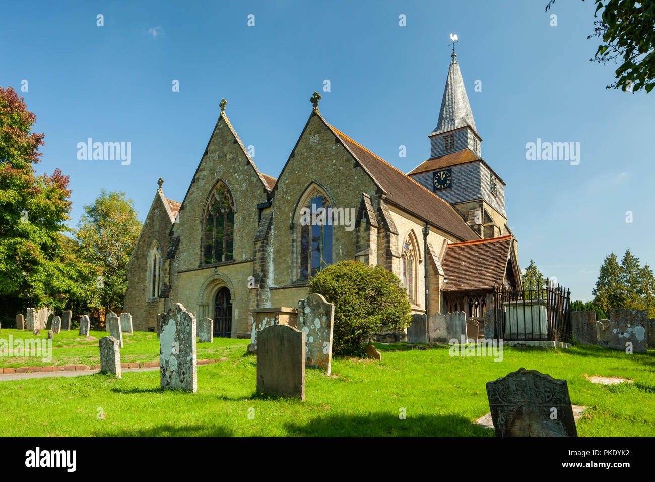 Godstone village church in Surrey, England. Stock Photo