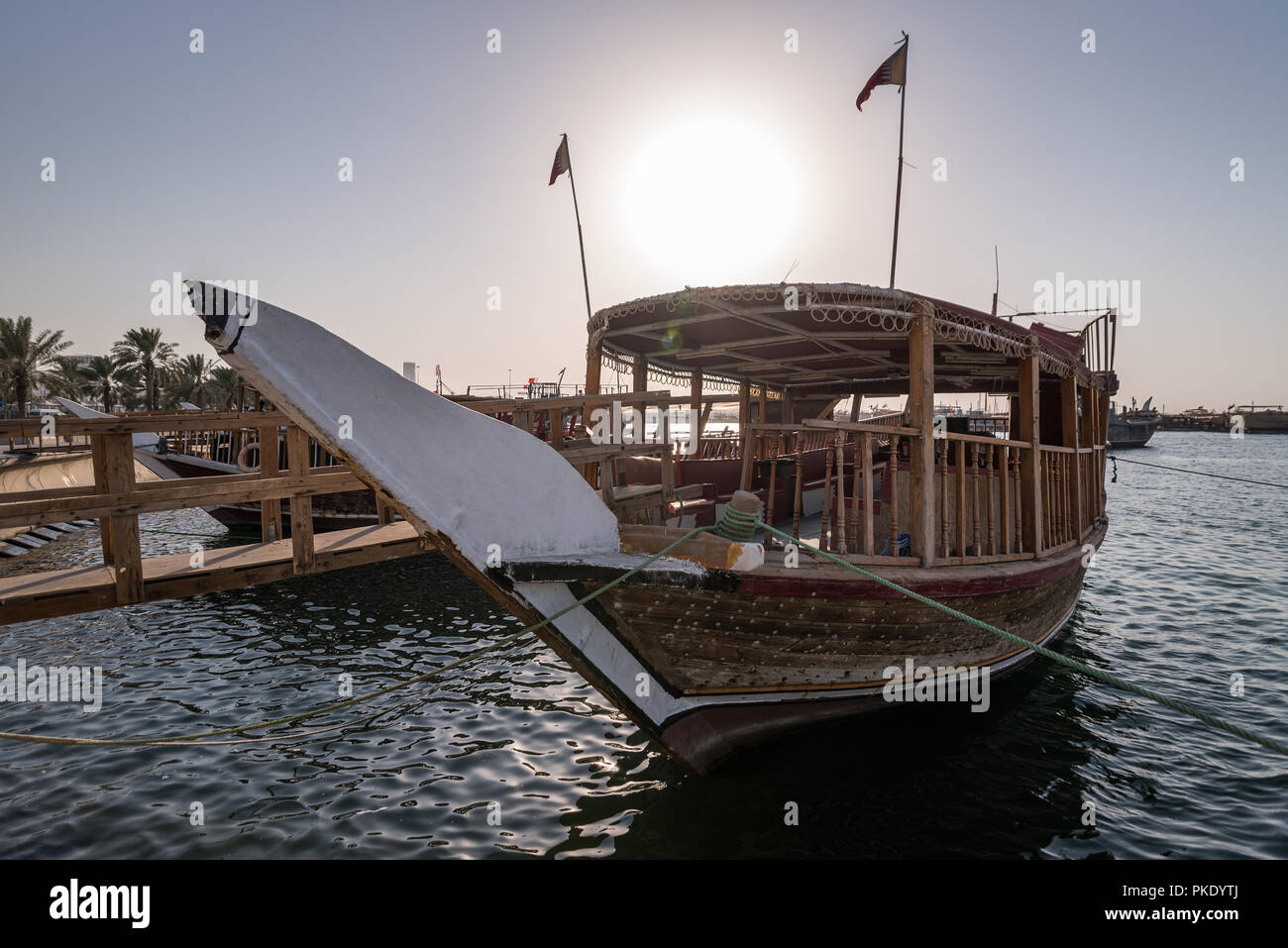 Qatar traditional dhow Stock Photo