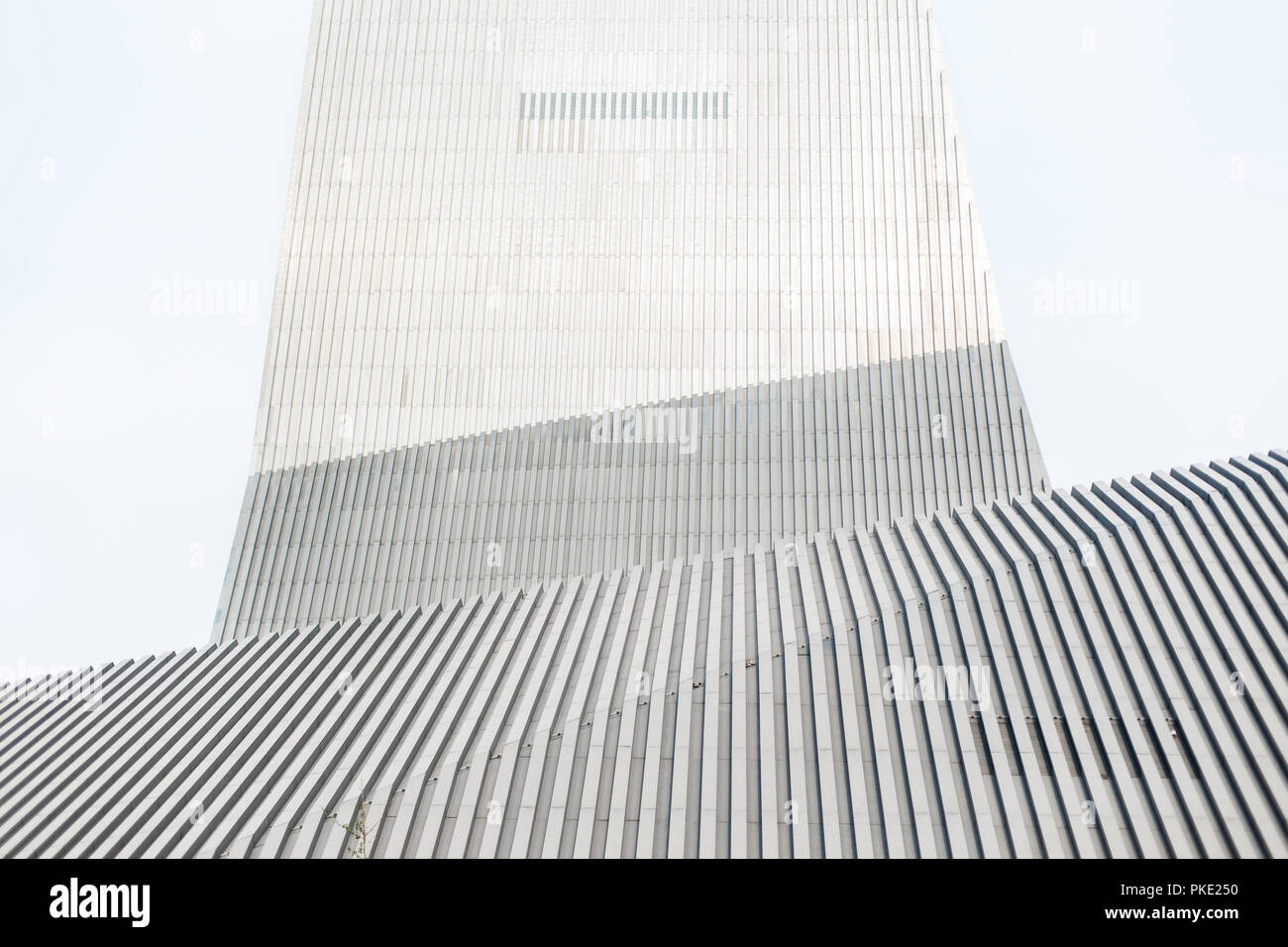 Stylish modern building with metal lines Stock Photo - Alamy