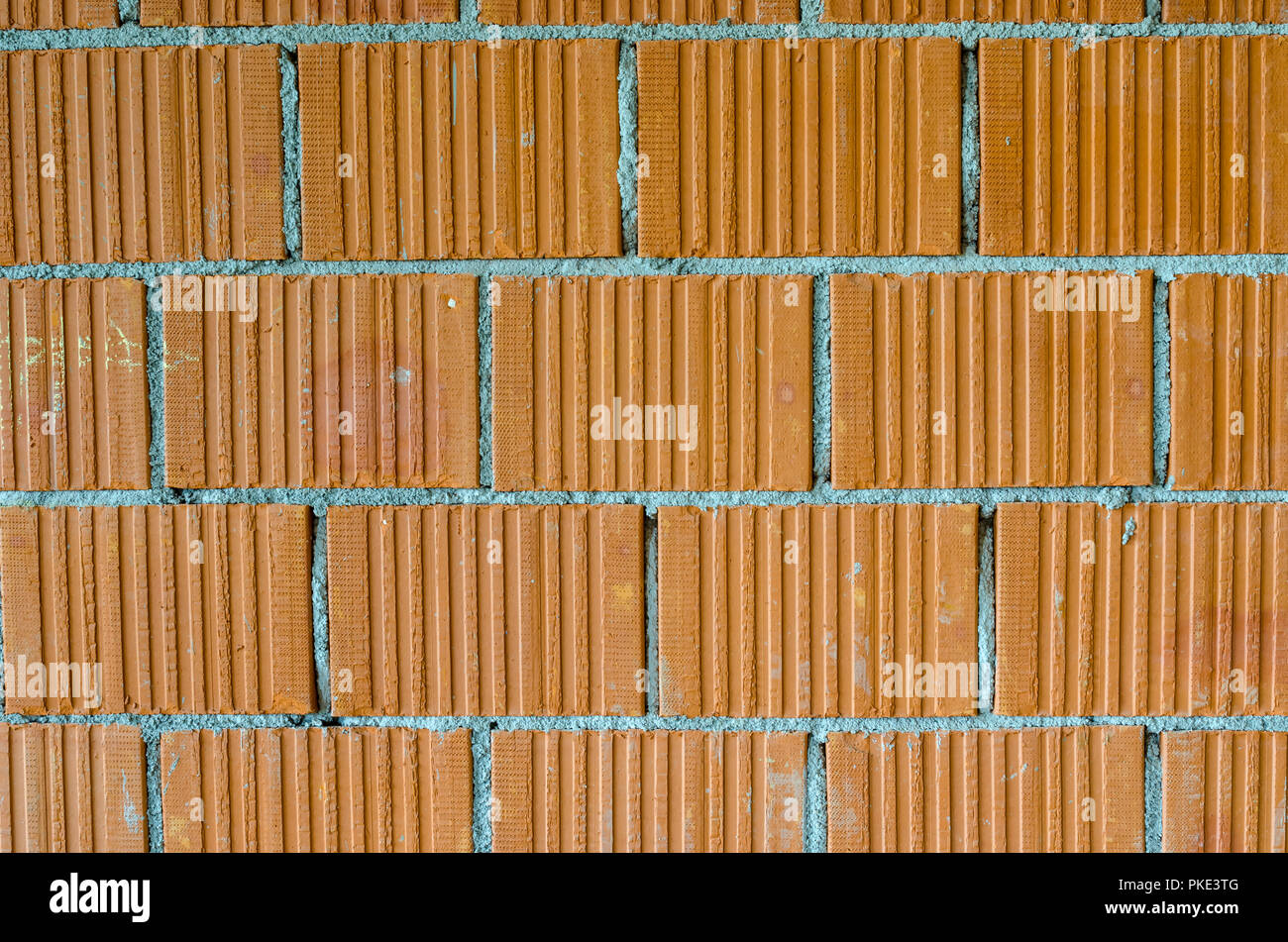 Closeup of brick wall in house under construction Stock Photo Alamy