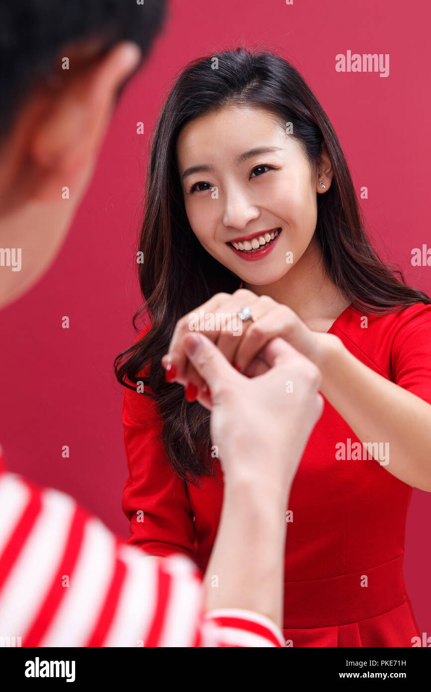 Indian couple engagement hands hi-res stock photography and images - Alamy