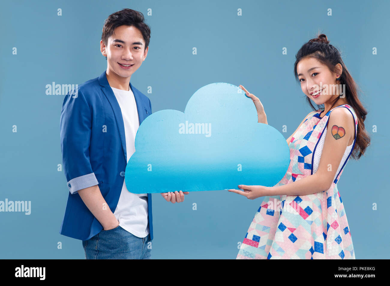 Medium shot young happy couple hi-res stock photography and images - Alamy