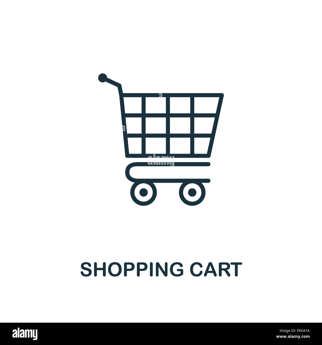 Shopping Cart icon. Monochrome style design from collection