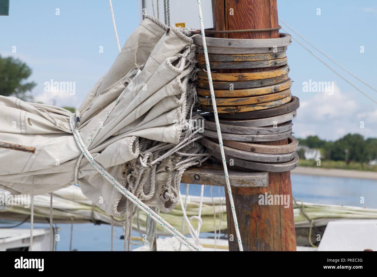 Deal Island, Maryland, USA September, 2, 2018 A view of skipjack