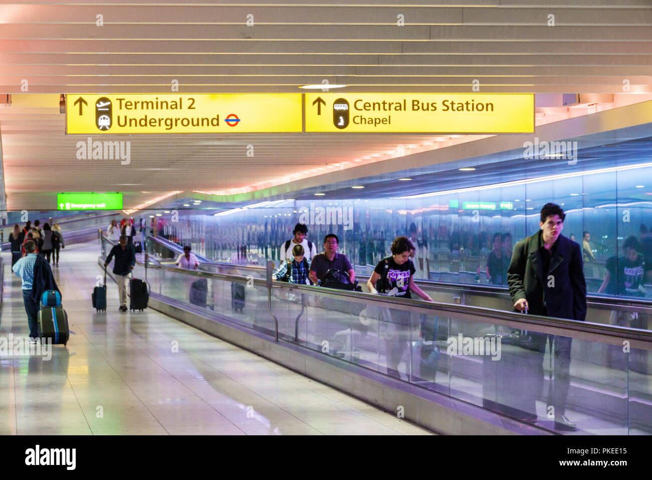 London England Great Britain United Kingdom Heathrow Airport LHR concourse Terminal 2 bus