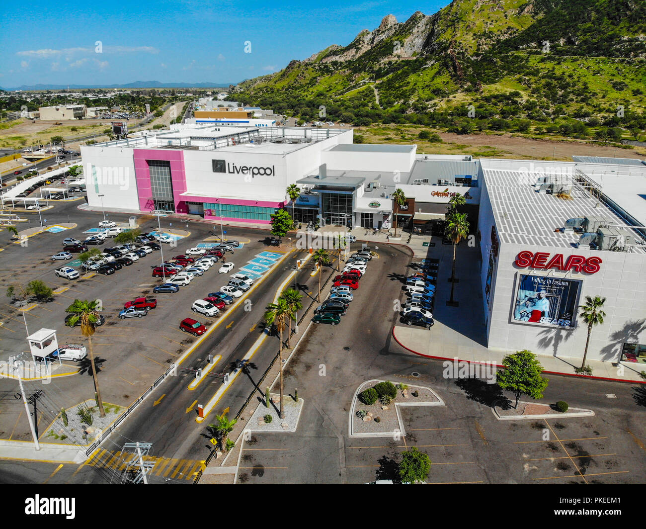 Paisaje urbano, paisaje de la ciudad de Hermosillo, Sonora, Mexico